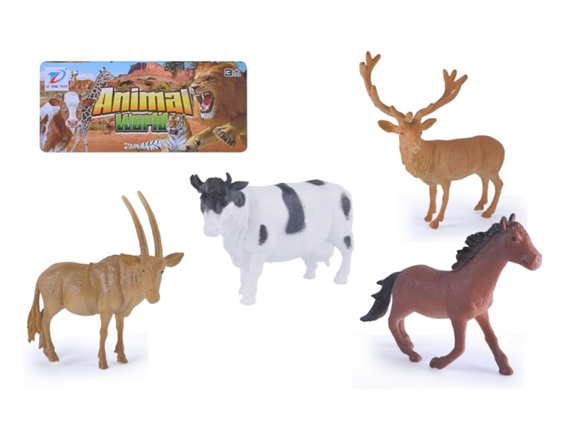 Solid Simulated Animal 4Pcs