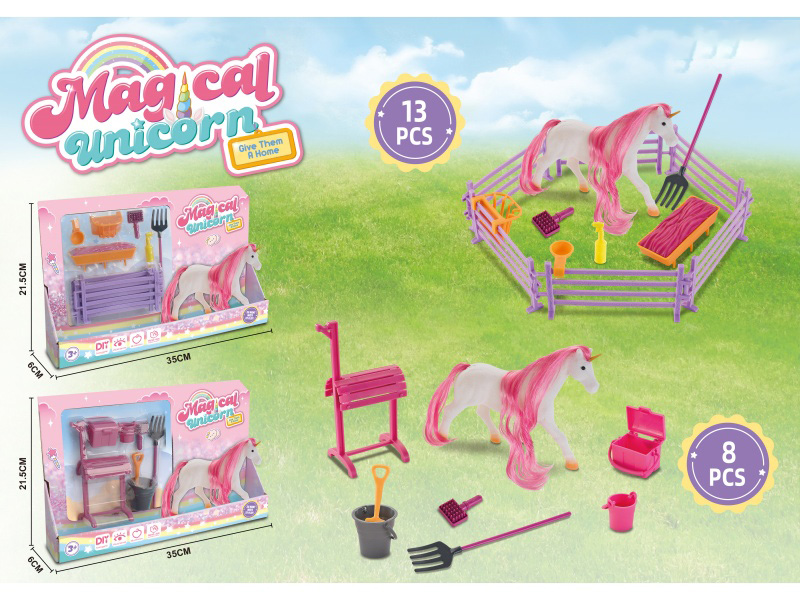 Flocking Unicorn Stable Scene (2 Mixed Combinations)