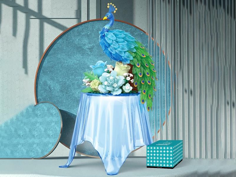 Peacock Building Blocks 893pcs