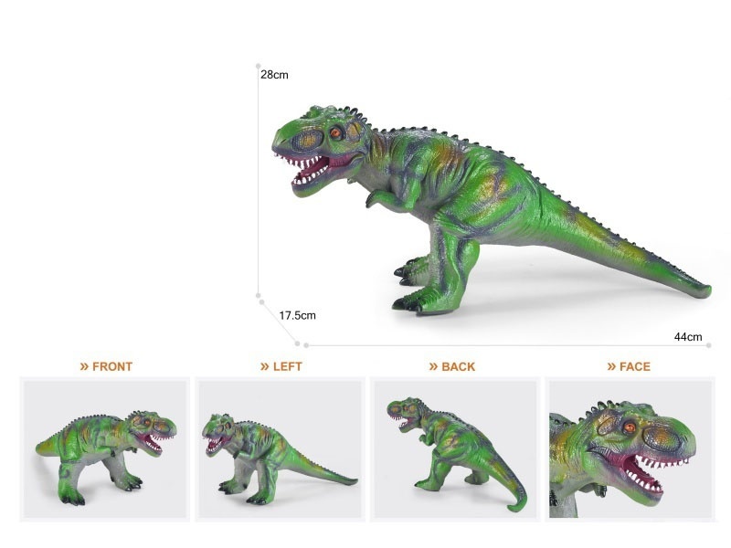 17.5-Inch Painted Thick-Fleshed, Cotton-Rich And Soft Rubber Special Dragon (Green)