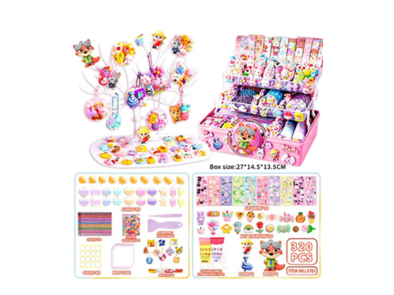 320PCS Zootopia Doll DIY Gummy Card Cream Glue Sticker Pendant Set