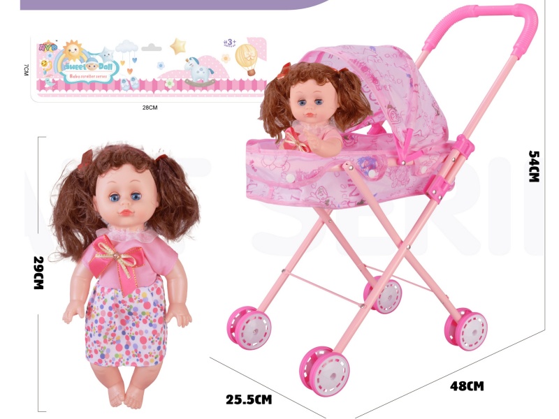 An Iron Trolley With A 16-Inch Doll