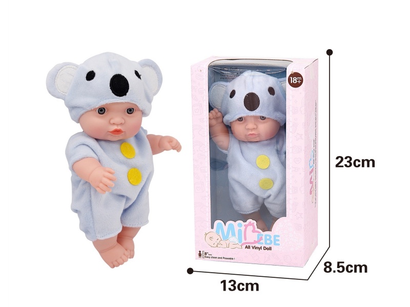 8-Inch Doll With Vinyl (Blue Bear)