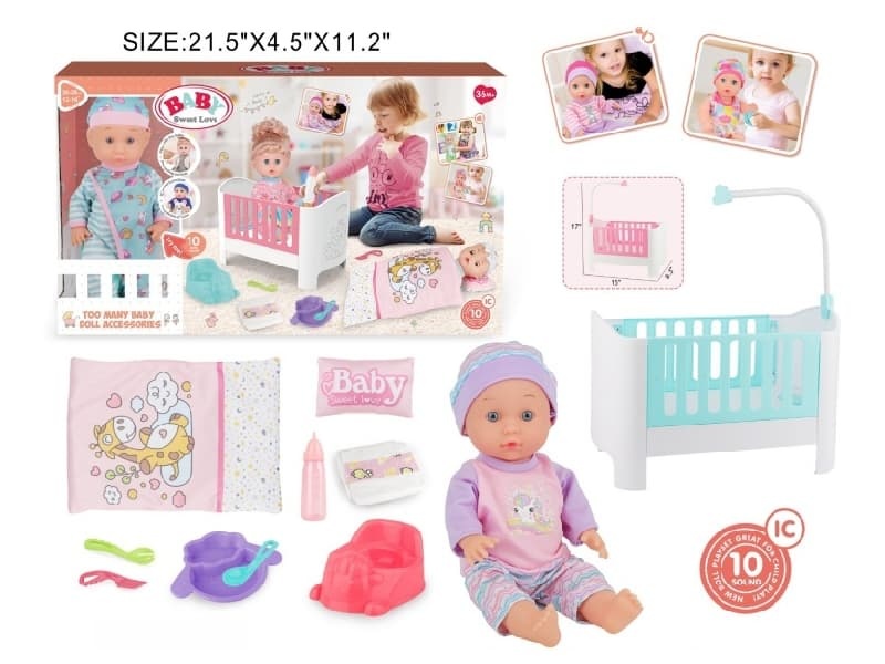 Premium 13 "Fixed Eye Water Doll 10-Sound Ic