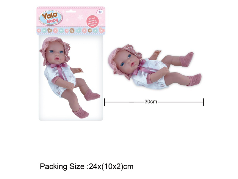 12-Inch Full Vinyl Baby Doll For Newborns