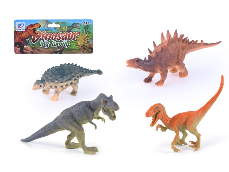 Solid Simulation Dinosaur 4Pcs