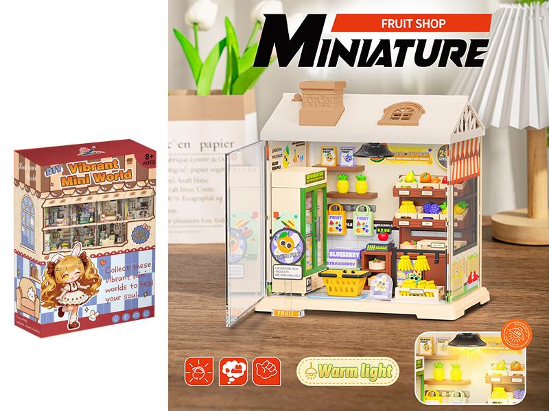 Spray Roof Fruit Shop DIY Miniature Scene Toys 103PCS