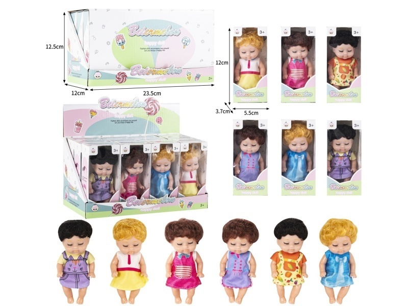 4-Inch Solid Sleeping Dolls (12-Piece Set)