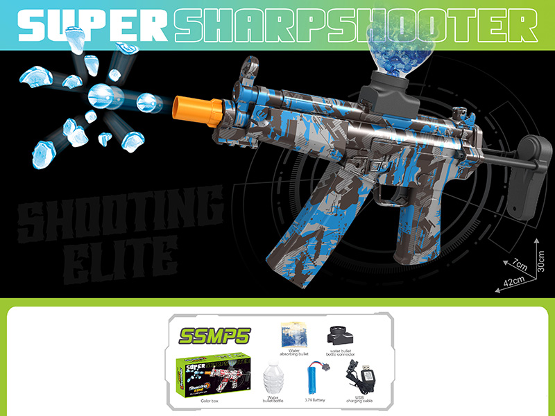 Telescopic MP5 Water Bullet Gun + Gun's Butt