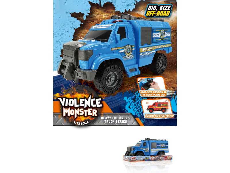 1:12 Hot Wheels Police Car Inertia Car