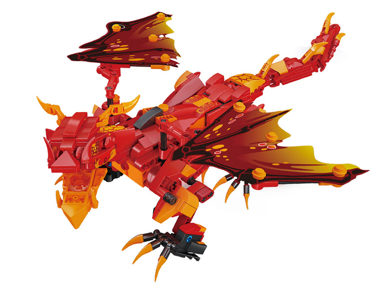 2.4G Remote Control Flame Battle Dragon Building Blocks(APP Version) 485pcs