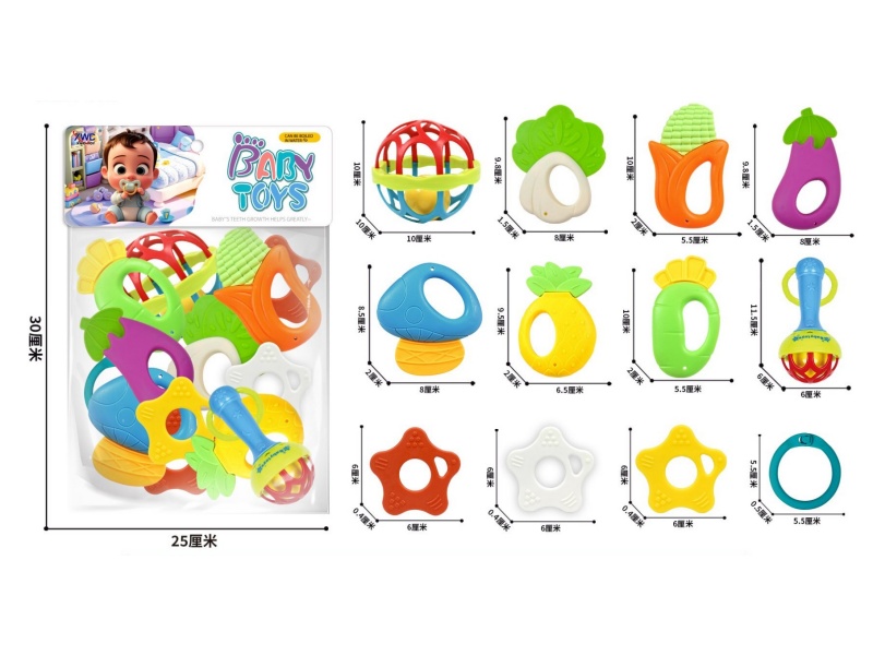 A 12-Piece Set Of Teething Rings