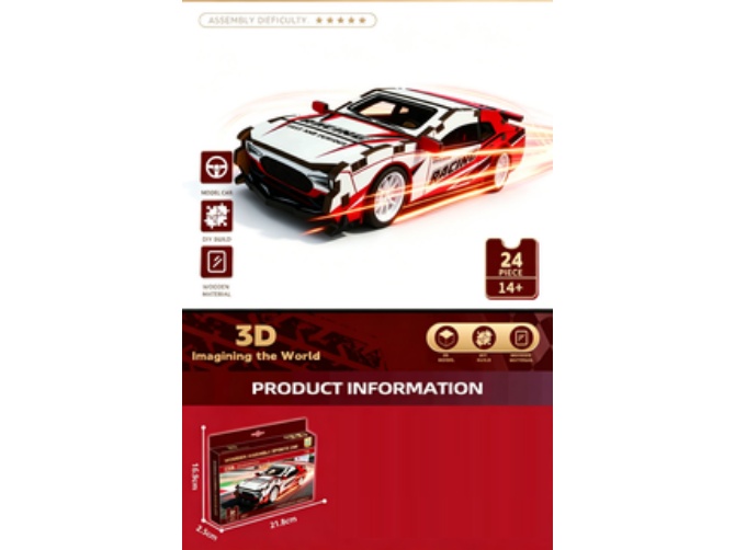 3D Jigsaw Puzzle Series: Red Sports Car