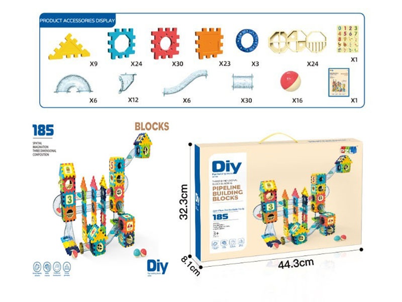Pipe Ball Bearing Building Blocks (185 Pieces)