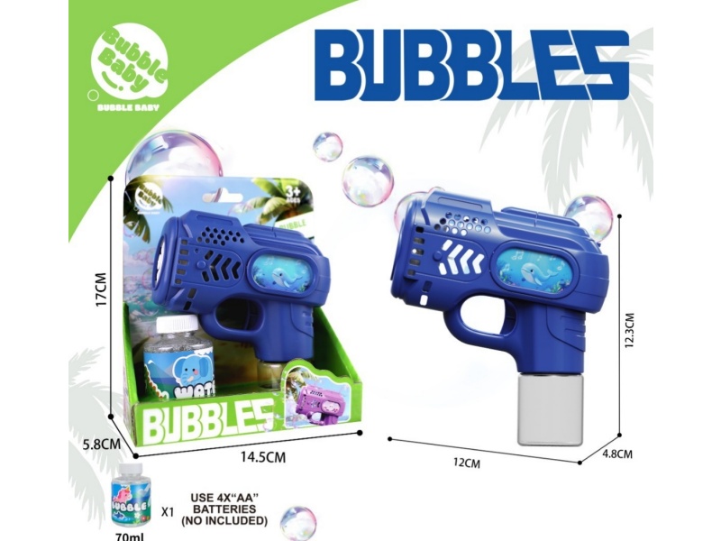 Conjoined Whale Bubble Gun With Light