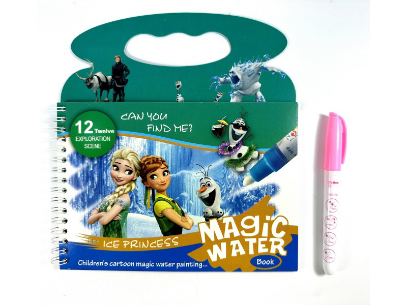 Magical Hand-Held Water-Colored Watercolor Book - Frozen (With Pen)