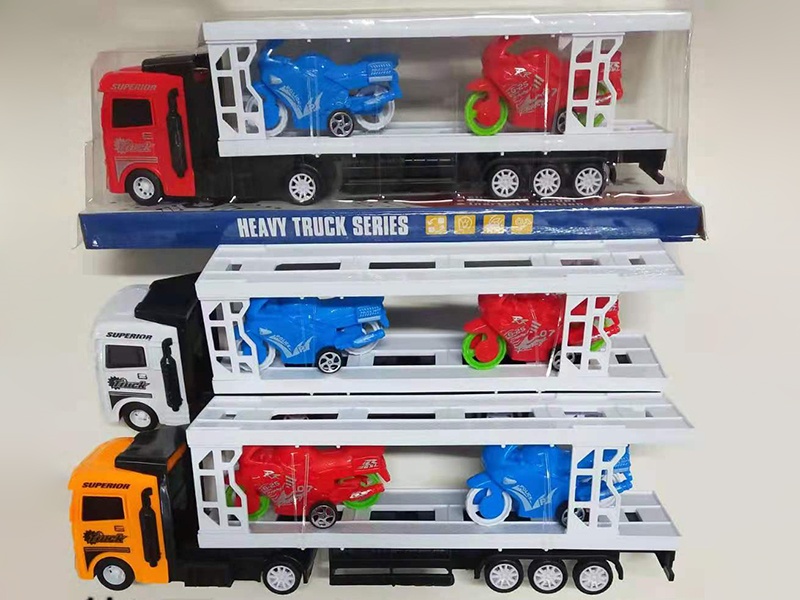 Friction Heavy Truck With Motorcycles