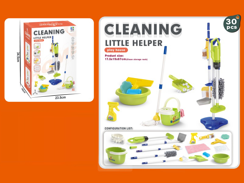 Cleaning Tool Set Of 30Pcs (With Vacuum Cleaner, 3 Aa Capsules Without Battery, Blue)