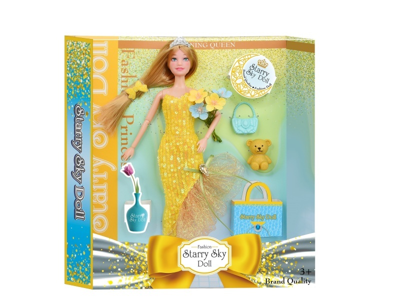 11.5-Inch 11-Joint Golden Series - With Crown - Plastic Case - Plastic Bear