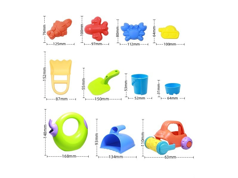 Soft Plastic Beach Toys 11pcs