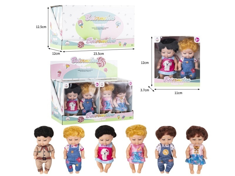 4-Inch Solid 2-Person Sleeping Doll (6 Boxes)