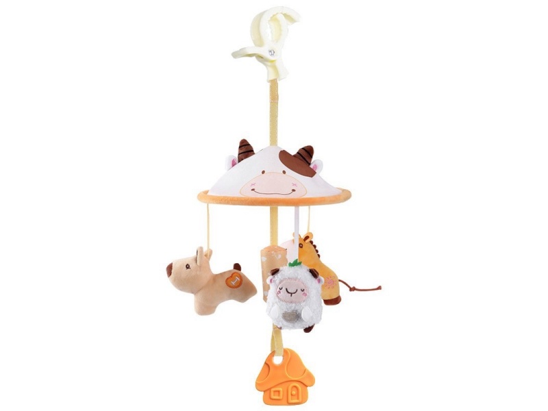 Farm Animal Baby Umbrella, Plush Bed Bell
