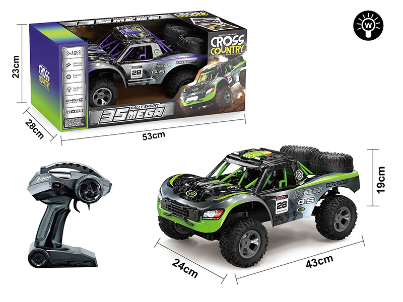 1:10 2.4G 4CH Radio Control High-Speed Car(PVCShell, With Lights)