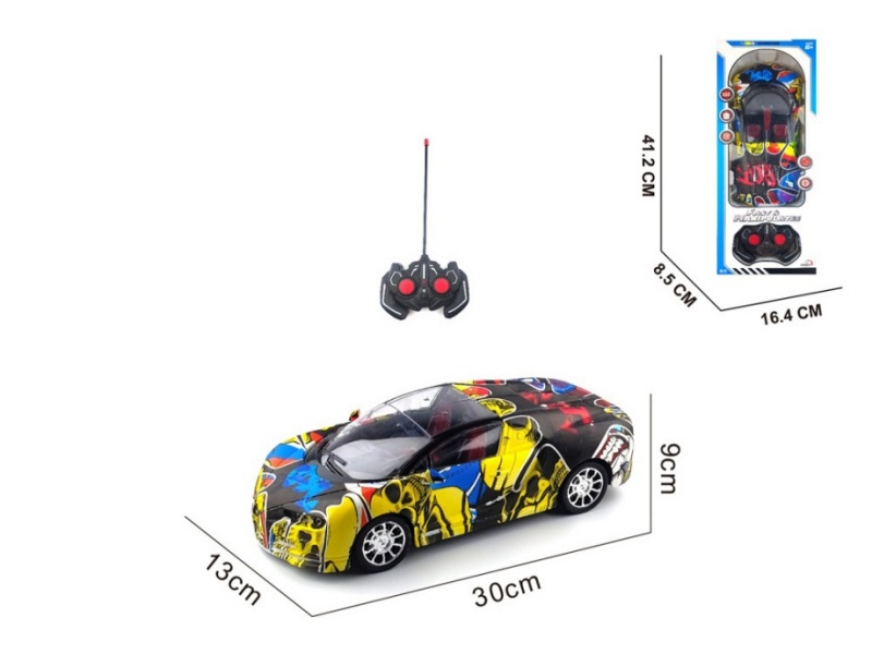 4-Channel  Remote Control Car Graffiti Bugatti
