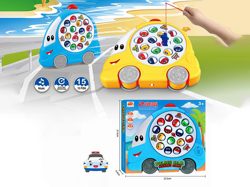 Police Car Shape B/O Fishing Game