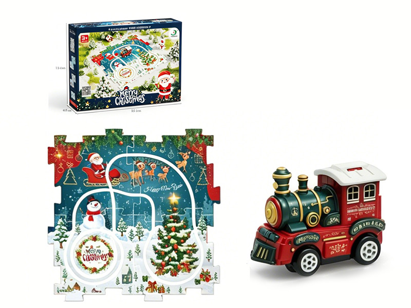 Christmas Puzzle Track Train Toys 5pcs