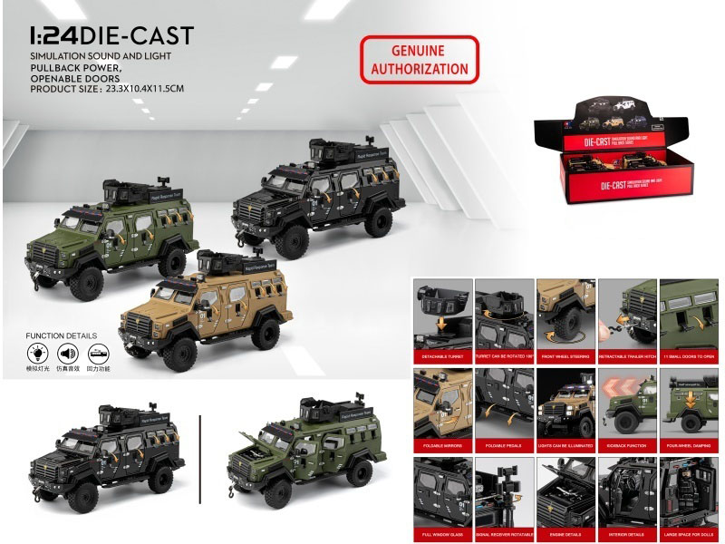 1:24 Official Authorized Saber-Toothed Tiger Armored Vehicle (Street Car Version)