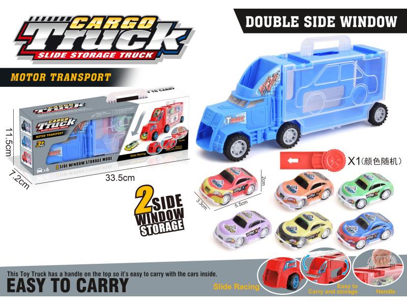 Blue Container Hand-Held Cart