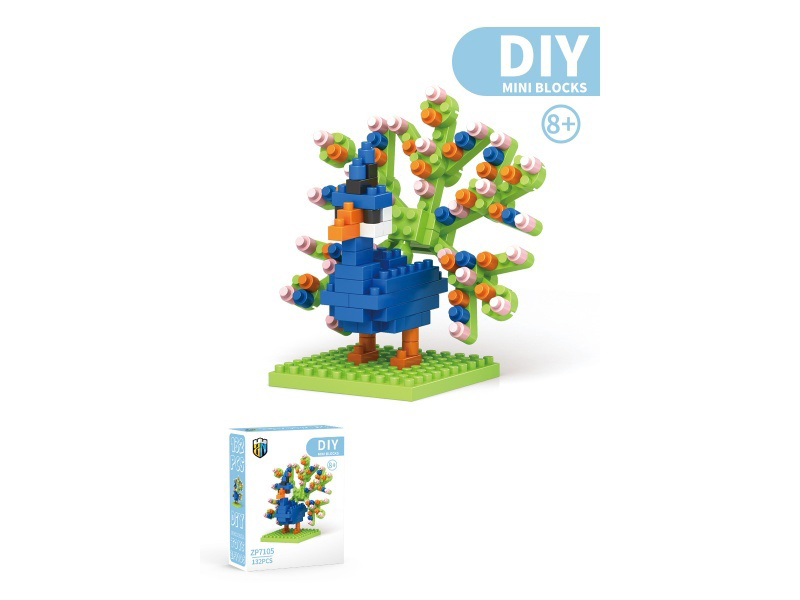 Peacock Building Blocks Animal Series 132 PCS