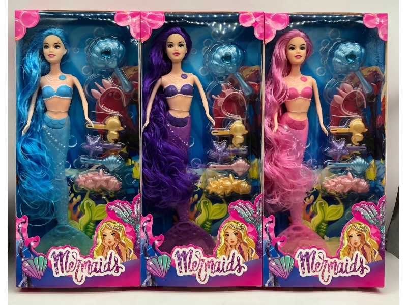 11.5-Inch Full-Body Illuminated Mermaid Princess Doll