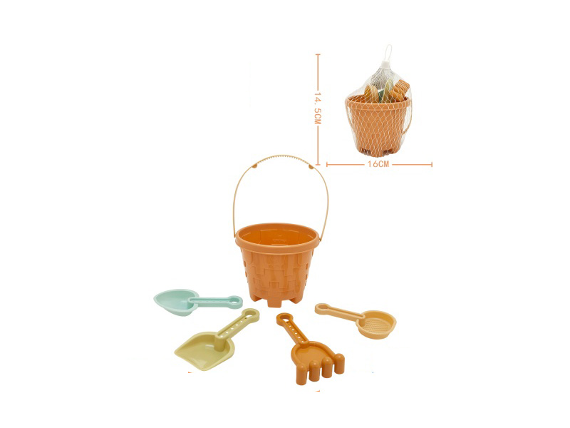 A Set Of 5-Piece Beach Buckets