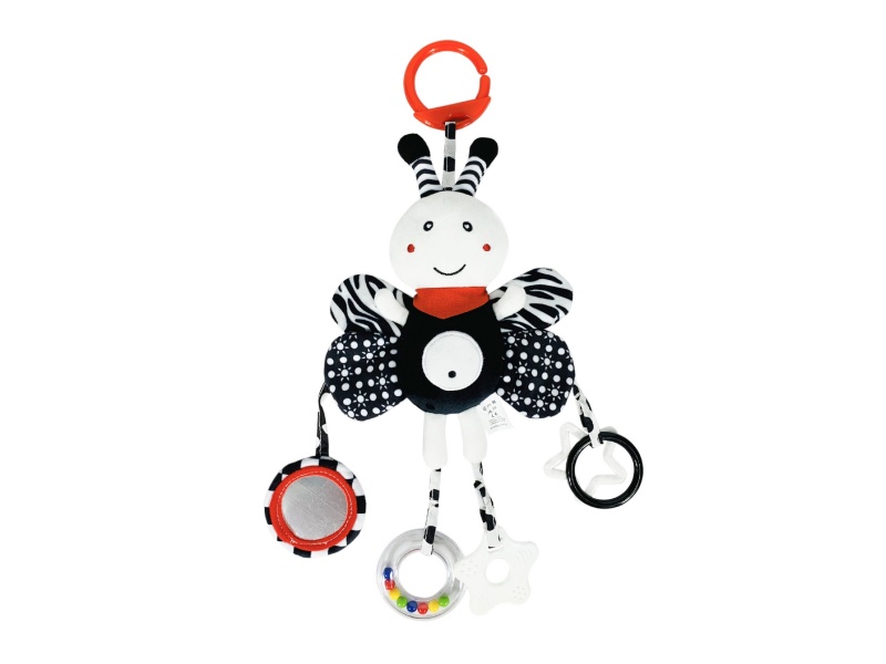 Bee Baby Funhouse Mirror Plush Wind Chime Bed Hang