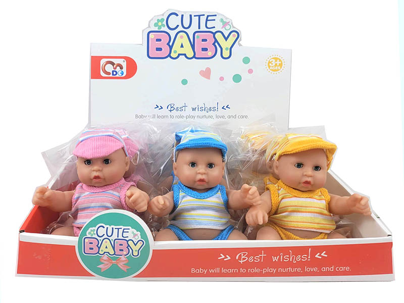 9" Vinyl 3D Eyes Baby Doll With 4 Sounds IC(12PCS)