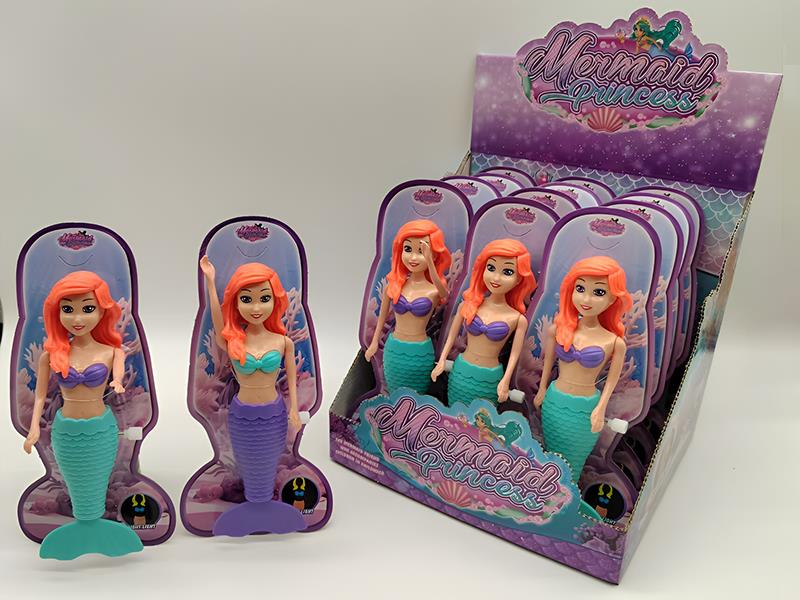 Wind Up Wag Tail Mermaid(Glow In The Dark, 7 Inch)12PCS