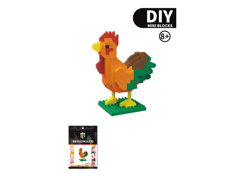 The Rooster Building Block Animal Series Consists Of 288 PCS