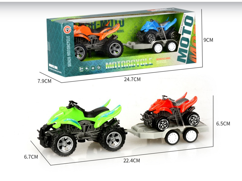 A Small Inertial Beach Motorcycle Towing And Sliding Beach Motorcycle
