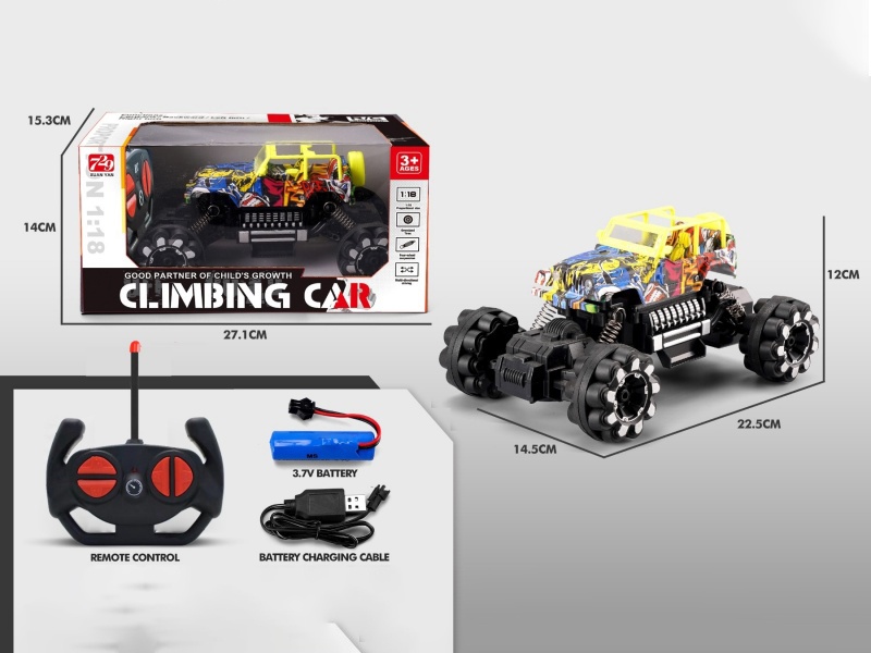 1:18 Graffiti Remote Control Climbing Car