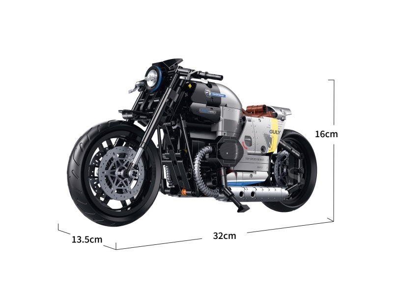 Building Blocks: 1:8 Technology Motorcycle Series - Boma R18508 Pieces