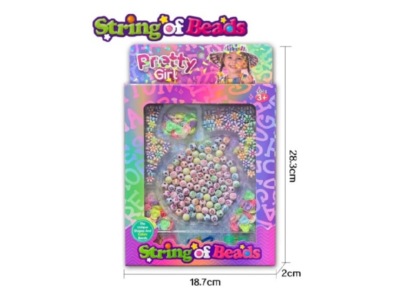 Apple Acrylic Beads, Fairy Light Beads Set