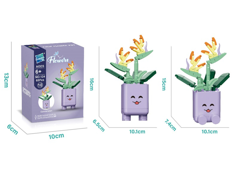 Wren Wang Lan Hua Hong Building Blocks 68 Pieces