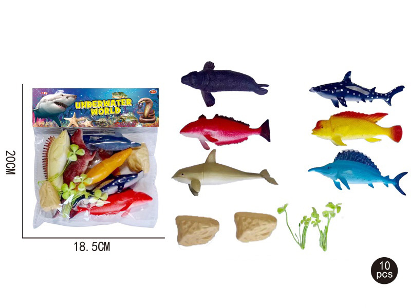 Marine Animal Combination: 10 Pcs