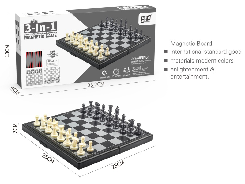 3 In 1 Chess/Checkers/Backgammon