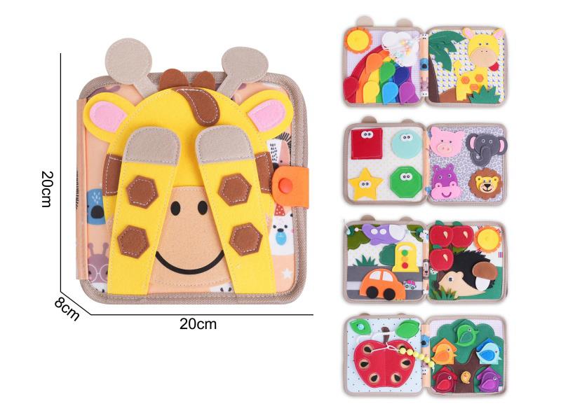 Montessori Early Childhood Education And Intelligence Development - Felt Covering Face, Little Deer Quietly Reading