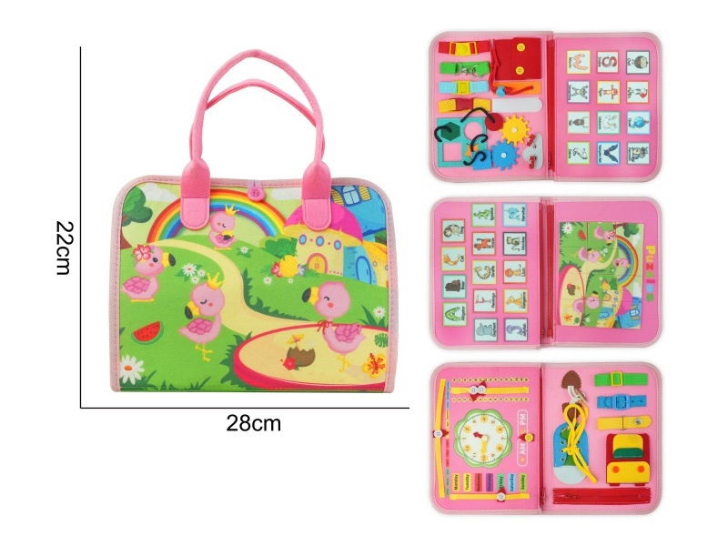 Montessori Early Childhood Education And Intelligence Enhancement - A 5-Page Flamingo Busy Book On Felt