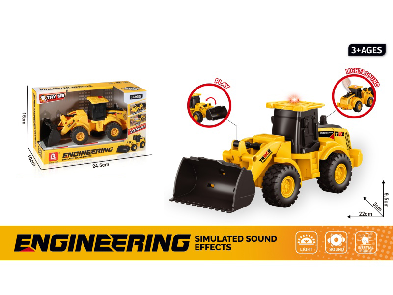 Sound And Light Inertial Small Bulldozer Truck (Package 3*Ag13