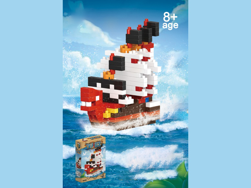 One Piece Ship Series Red-Haired Pirates Building Blocks 196PCS